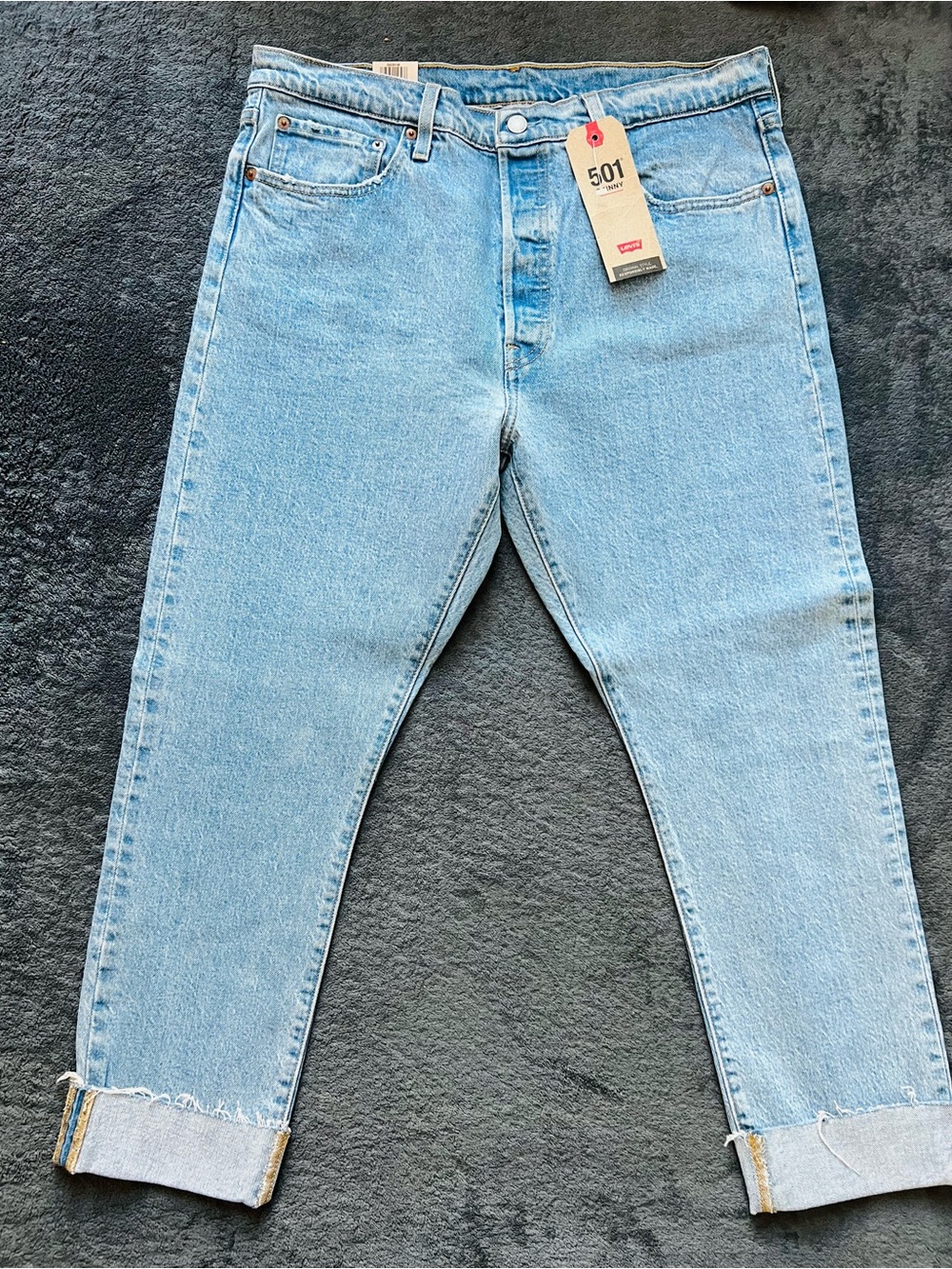 Levi's 501 Skinny Women’s Light Blue Denim Jeans - Picture 2 of 3